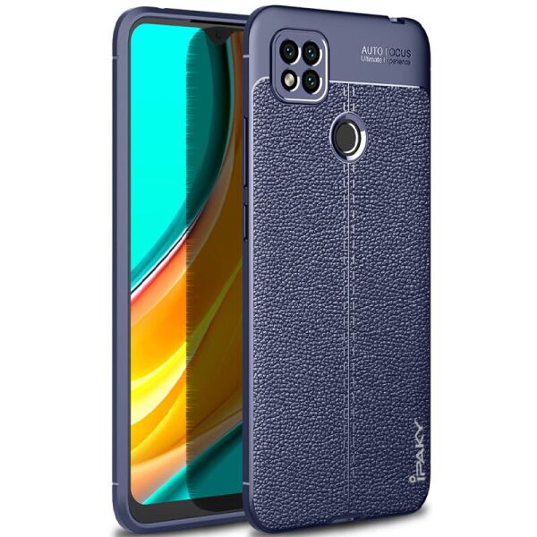 

TPU чехол iPaky Litchi Series для Xiaomi Redmi 9C Синий