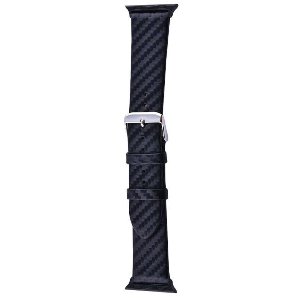 

Ремешок Leather + Carbon Imitation для Apple Watch 38 mm/40 mm Черный (1709489)