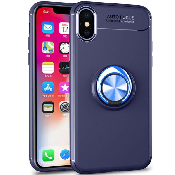 

TPU чехол Deen ColorRing под магнитный держатель (opp) для Apple iPhone XS Max (6.5") Синий / Синий (7224658)