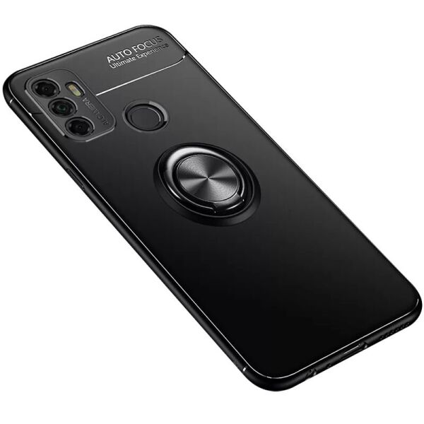 

TPU чехол Deen ColorRing под магнитный держатель (opp) для Oppo A53 / A32 / A33 Черный / Черный (5938658)
