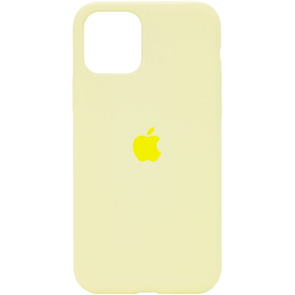 Акція на Чехол Silicone Case Full Protective (AA) для Apple iPhone 12 Pro Max (6.7") Желтый / Mellow Yellow від Allo UA