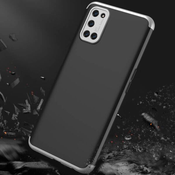 

Пластиковая накладка GKK LikGus 360 градусов (opp) для Oppo A52 / A72 / A92 Черный / Серебряный