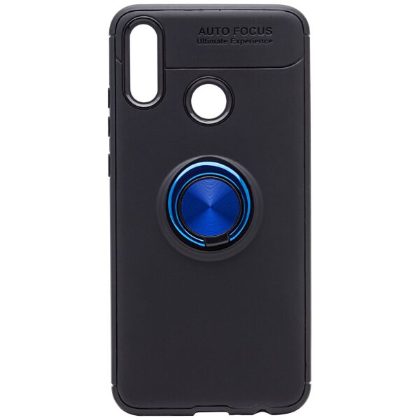 

TPU чехол Deen ColorRing под магнитный держатель (opp) для Huawei P Smart (2019) Черный / Синий