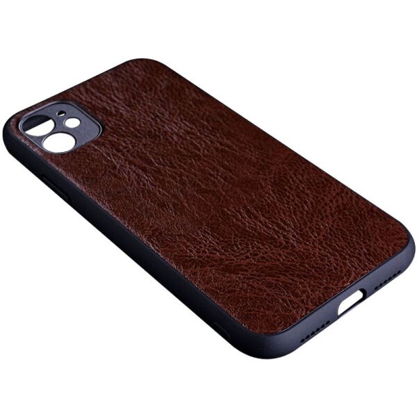 

Кожаный чехол PU Retro classic для Apple iPhone 11 (6.1") Темно-коричневый