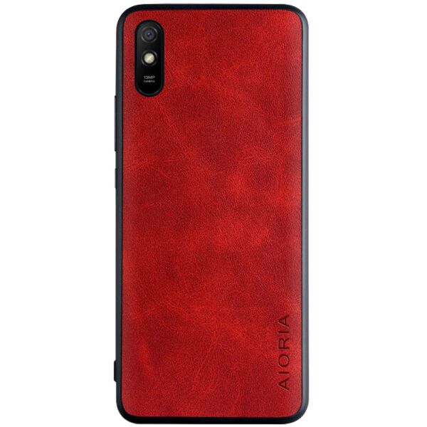 

Кожаный чехол AIORIA Vintage для Xiaomi Redmi 9A Красный