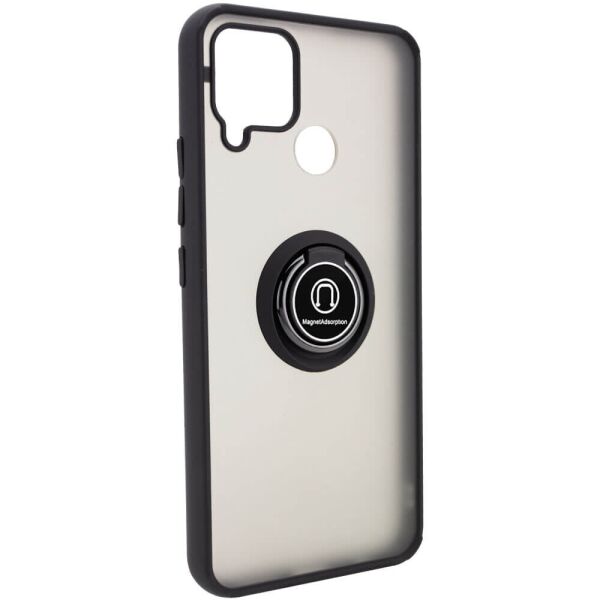 

TPU+PC чехол Deen ColorEdgingRing for Magnet для Realme C15 / C12 Черный