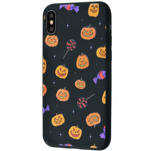 

TPU чехол WAVE Fancy для Apple iPhone XS Max (6.5") Smiling pumpkins / Black