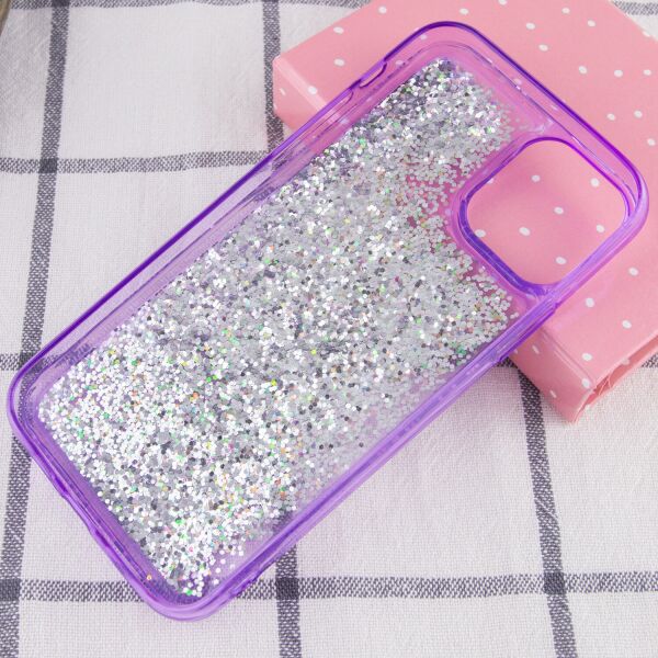 

TPU+PC чехол Sparkle (glitter) для Apple iPhone 12 Pro / 12 (6.1") Фиолетовый