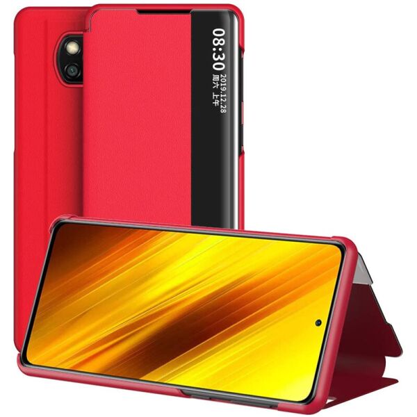 

Чехол-книжка Smart View Cover для Xiaomi Poco X3 NFC / Poco X3 Pro Красный (5179073)