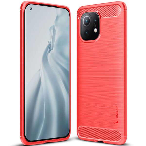 

TPU чехол iPaky Slim Series для Xiaomi Mi 11 Красный (9133467)