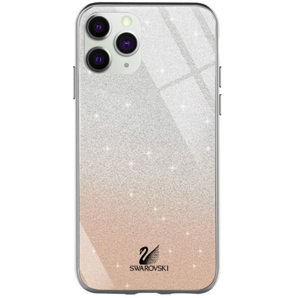 

TPU+Glass чехол Swarovski для Apple iPhone 12 mini (5.4") Золотой
