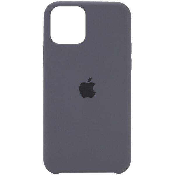 Акция на Чехол Silicone Case (AA) для Apple iPhone 12 Pro / 12 (6.1") Серый / Dark Grey от Allo UA