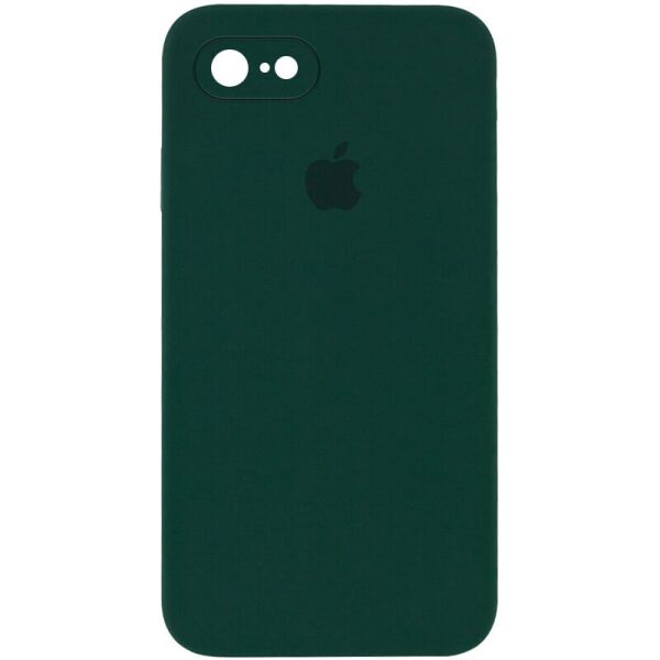 Акція на Чехол Silicone Case Square Full Camera Protective (AA) для Apple iPhone 7 / 8 / SE (2020) (4.7") Зеленый / Dark green від Allo UA