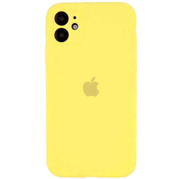 Акція на Чехол Silicone Case Square Full Camera Protective (AA) для Apple iPhone XS Max (6.5") Желтый / Canary Yellow від Allo UA