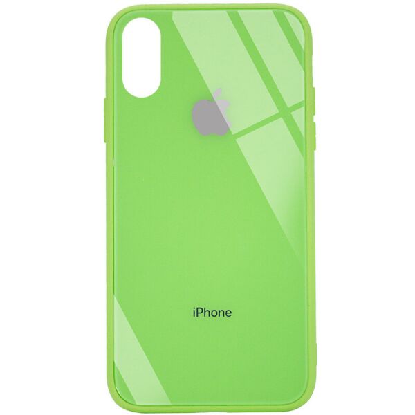 

TPU+Glass чехол GLOSSY Logo (opp) для Apple iPhone XS Max (6.5") Салатовый (9790553)