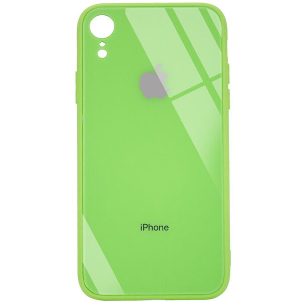 

TPU+Glass чехол GLOSSY Logo Full camera (opp) для Apple iPhone XR (6.1") Салатовый (1814386)