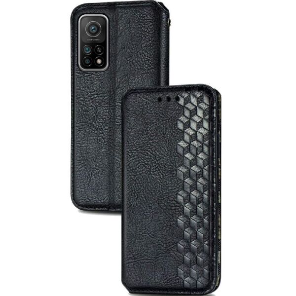 

Кожаный чехол книжка GETMAN Cubic (PU) для Xiaomi Mi 10T / Mi 10T Pro Черный