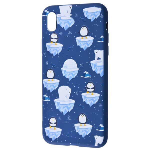 

TPU чехол WAVE Fancy для Apple iPhone X / XS (5.8") White Bear and Penguins / Dark blue