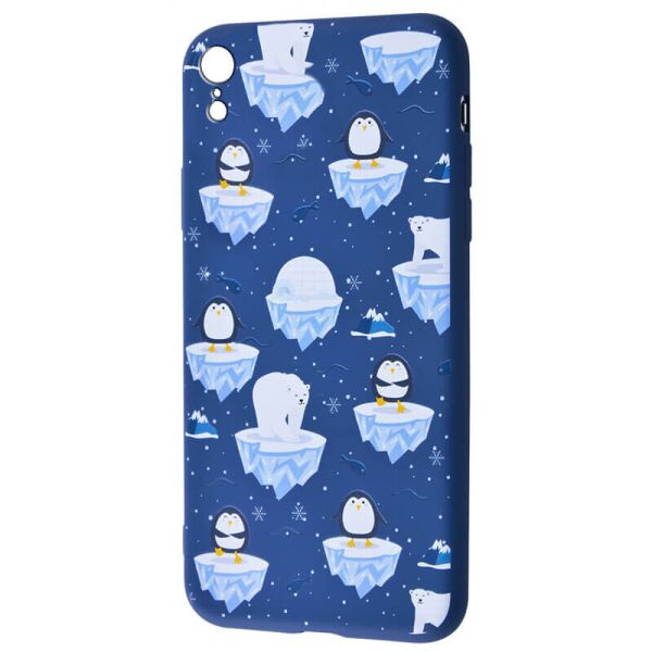 

TPU чехол WAVE Fancy для Apple iPhone XR (6.1") White Bear and Penguins / Dark blue