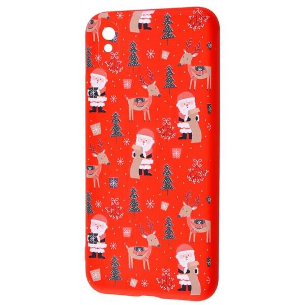 

TPU чехол WAVE Fancy для Xiaomi Redmi 9A Santa Claus and Deer / Red