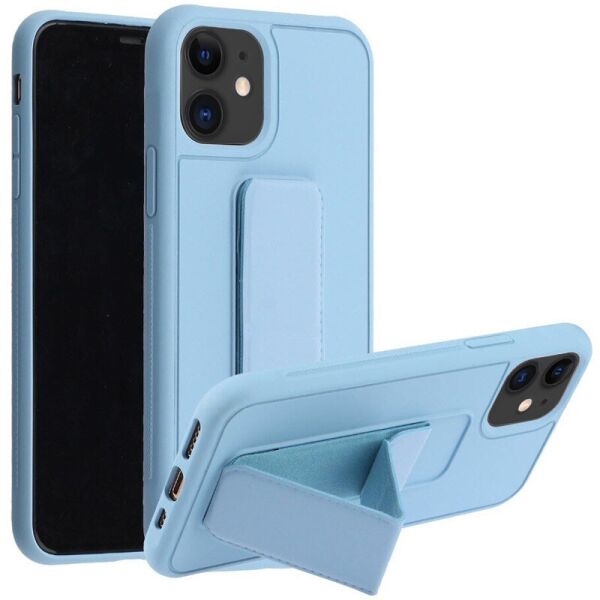 

Силиконовый чехол Hand holder для Apple iPhone 11 (6.1") Light blue