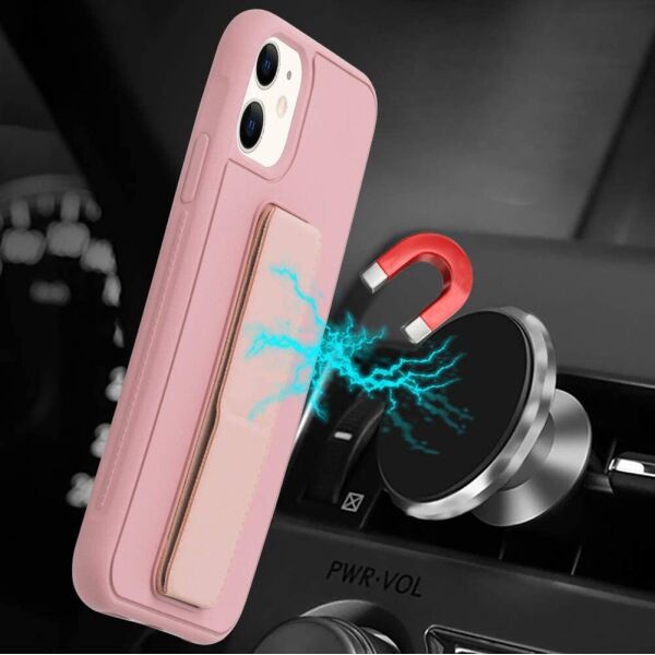 

Силиконовый чехол Hand holder для Apple iPhone 12 mini (5.4") Pink