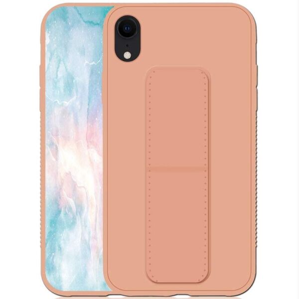 

Силиконовый чехол Hand holder для Apple iPhone XR (6.1") Pink