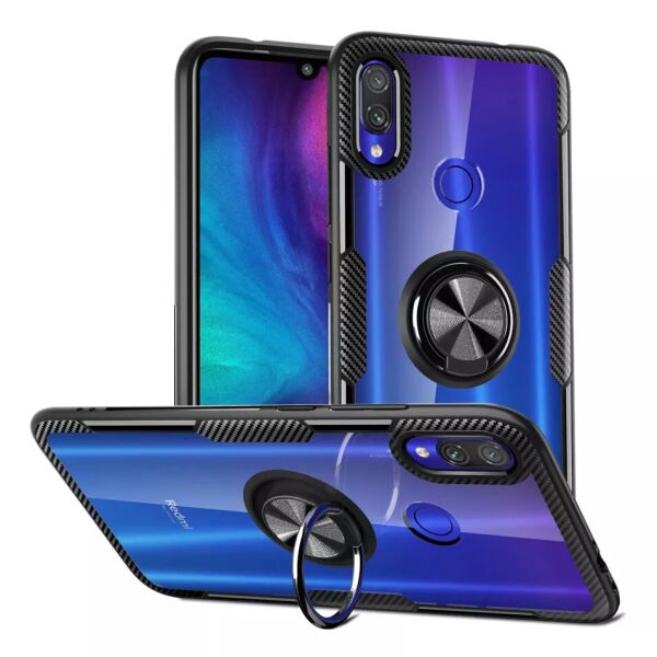 

TPU+PC чехол Deen CrystalRing под магнитный держатель для Xiaomi Redmi Note 7 / Note 7 Pro / Note 7s Бесцветный / Черный (7619473)