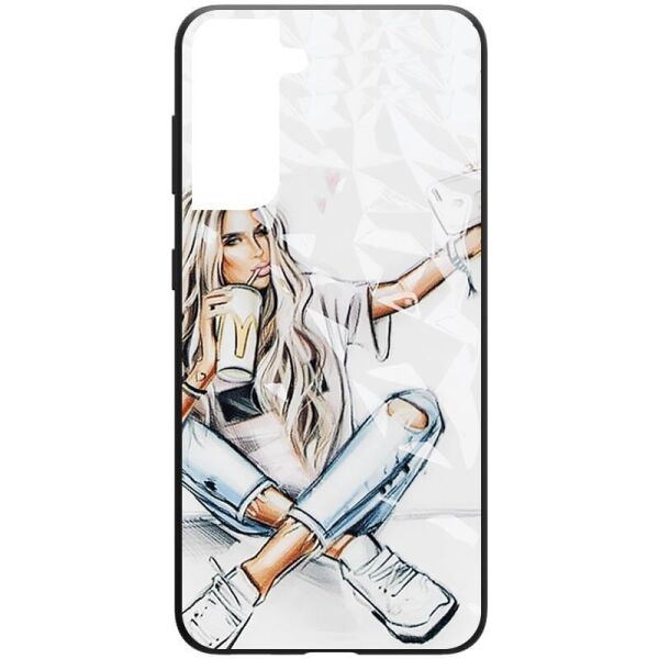 

TPU+PC чехол Prisma Ladies для Samsung Galaxy S21+ Selfie (5455247)