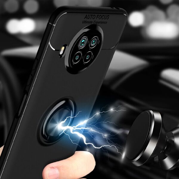 

TPU чехол Deen ColorRing под магнитный держатель (opp) для Xiaomi Mi 10T Lite / Redmi Note 9 Pro 5G Черный / Черный