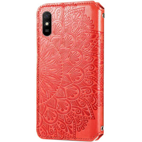 

Кожаный чехол книжка GETMAN Mandala (PU) для Xiaomi Redmi 9A Красный