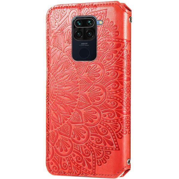 

Кожаный чехол книжка GETMAN Mandala (PU) для Xiaomi Redmi Note 9 / Redmi 10X Красный