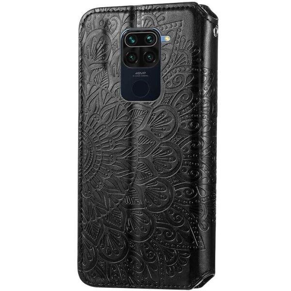 

Кожаный чехол книжка GETMAN Mandala (PU) для Xiaomi Redmi Note 9 / Redmi 10X Черный