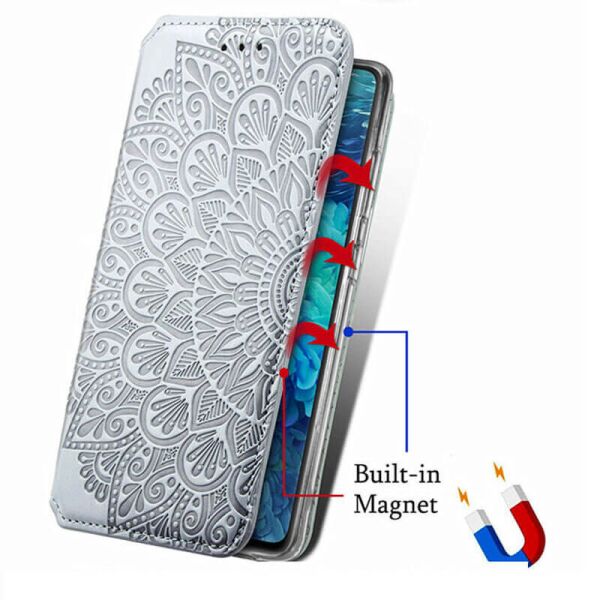 

Кожаный чехол книжка GETMAN Mandala (PU) для ZTE Blade A7 Fingerprint Серый