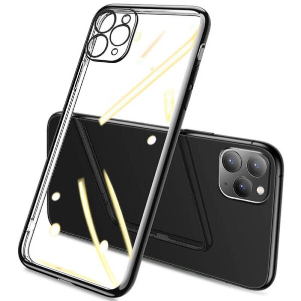 

Прозрачный силиконовый чехол с глянцевой окантовкой Full Camera для Apple iPhone 11 Pro (5.8") Черный