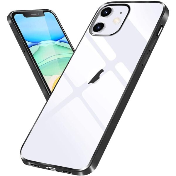 

Прозрачный силиконовый чехол с глянцевой окантовкой для Apple iPhone 12 mini (5.4") Черный
