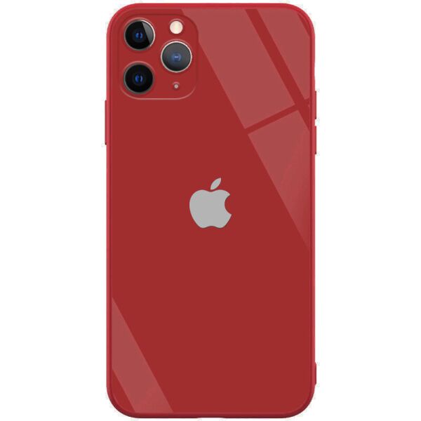

TPU+Glass чехол GLOSSY Logo Full camera (opp) для Apple iPhone 11 Pro Max (6.5") Красный
