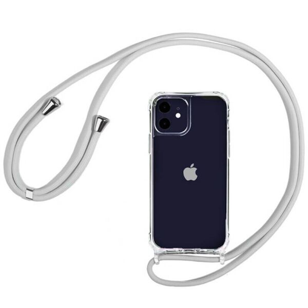 

Чехол TPU Crossbody Transparent для Apple iPhone 11 (6.1") Серый