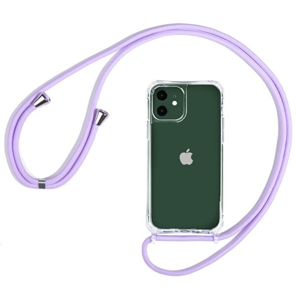 

Чехол TPU Crossbody Transparent для Apple iPhone 12 mini (5.4") Сиреневый