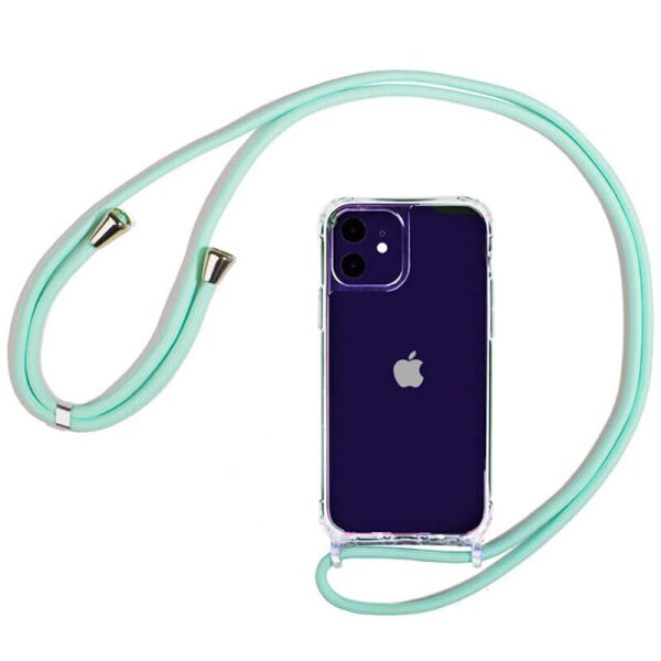

Чехол TPU Crossbody Transparent для Apple iPhone XS Max (6.5") Бирюзовый