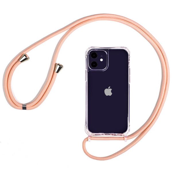 

Чехол TPU Crossbody Transparent для Apple iPhone XS Max (6.5") Персиковый