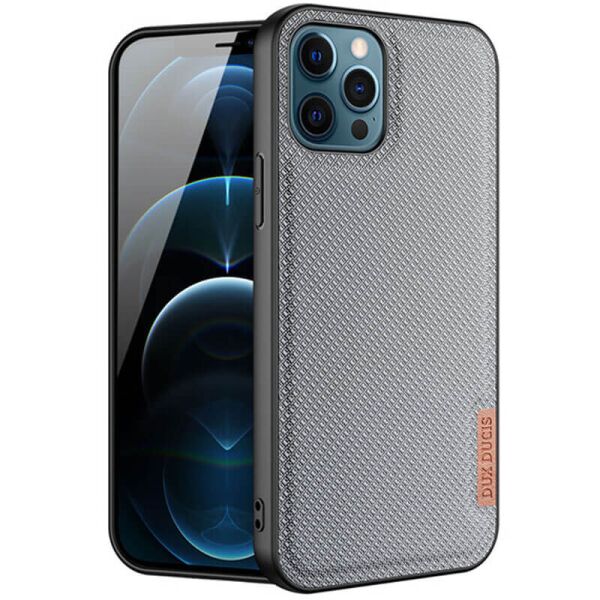 

Чехол TPU+Textile Dux Ducis Fino для Apple iPhone 12 Pro / 12 (6.1") Серый / Crystal Blue