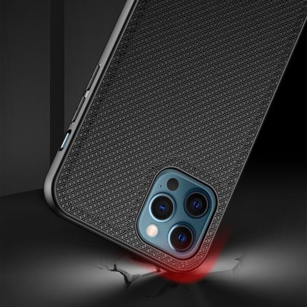 

Чехол TPU+Textile Dux Ducis Fino для Apple iPhone 12 Pro / 12 (6.1") Черный