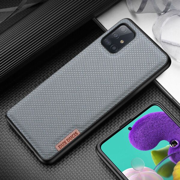 

Чехол TPU+Textile Dux Ducis Fino для Samsung Galaxy A51 Серый / Crystal Blue