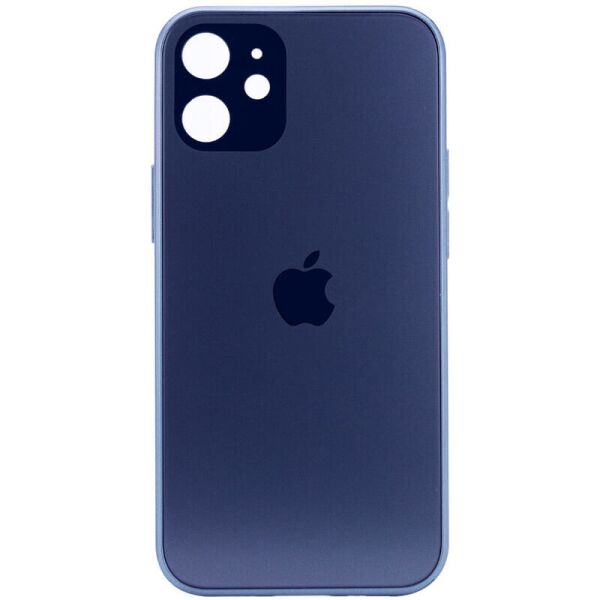 

TPU+Glass чехол GLOSSY Logo Full camera для Apple iPhone 12 (6.1") Синий