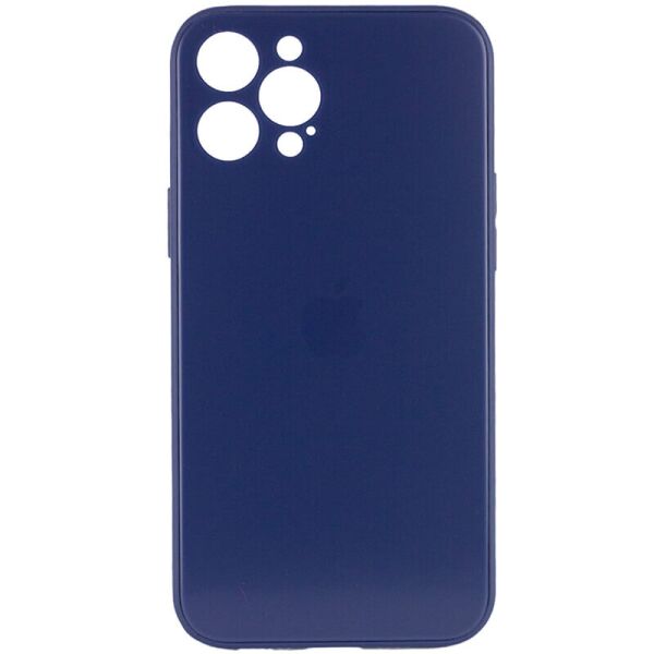 

TPU+Glass чехол GLOSSY Logo Full camera для Apple iPhone 12 Pro (6.1") Синий