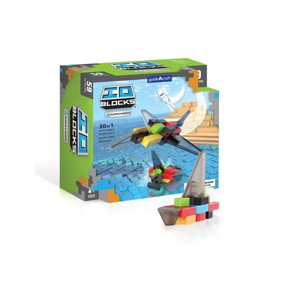 

Конструктор Guidecraft IO Blocks Самолеты и корабли 59 деталей (G9608)