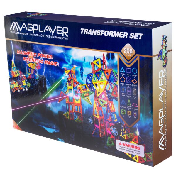 

Конструктор магнитный Magplayer 208 элементов (MPB-208)