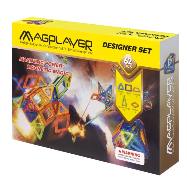 

Конструктор магнитный Magplayer 62 элемента (MPB-62)