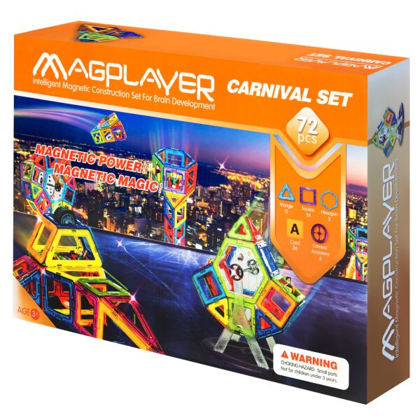 

Конструктор магнитный Magplayer 72 элемента (MPA-72)